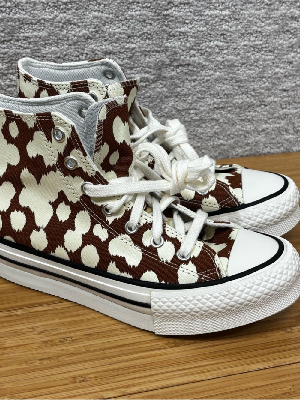 Converse Chuck Taylor Lift Hi Youth Sz 3 Animal Print Platform Style